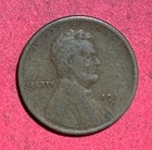 1911S US LINCOLN Cent! "San Francisco" Mint! Semi Key Date! VG/FINE! Low Mintage