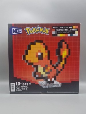 Mattel HTH76 - MEGA - Pokémon - Glumander Pixel Art Bauset   349 Teile