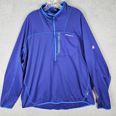 Eddie Bauer High Route Grid Fleece Jacket Men Tall 3XL First Ascent 1/2 Zip 0815