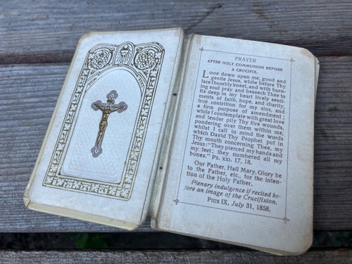 VTG RELIGIOUS CELLULOID SMALL PRAYER BOOKS THE KEY OF HEAVEN C WILDERMANN - Picture 5 of 6