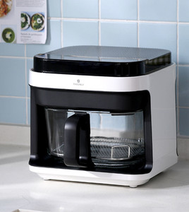 THEonly 5.5L Two‑Handle Glass Cube Air Fryer Oven NAA321BK–Quiet, Large Capacity