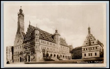 Postcard RPPC Rothenburg o. T.Rathaus   J118