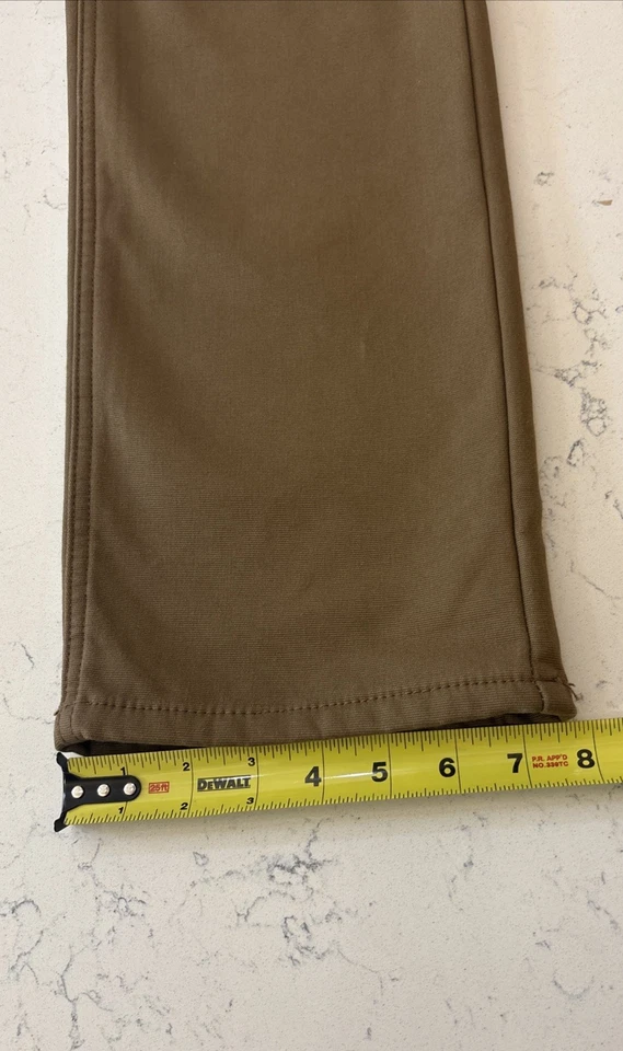 АТМОСФЕРОСТОЙКИЕ ВИНТАЖНЫЕ МУЖСКИЕ ФЛИСОВЫЕ ЭЛАСТИЧНЫЕ ХОЛЩОВЫЕ БРЮКИ коричневые 32x32 - Изображение 3 из 4