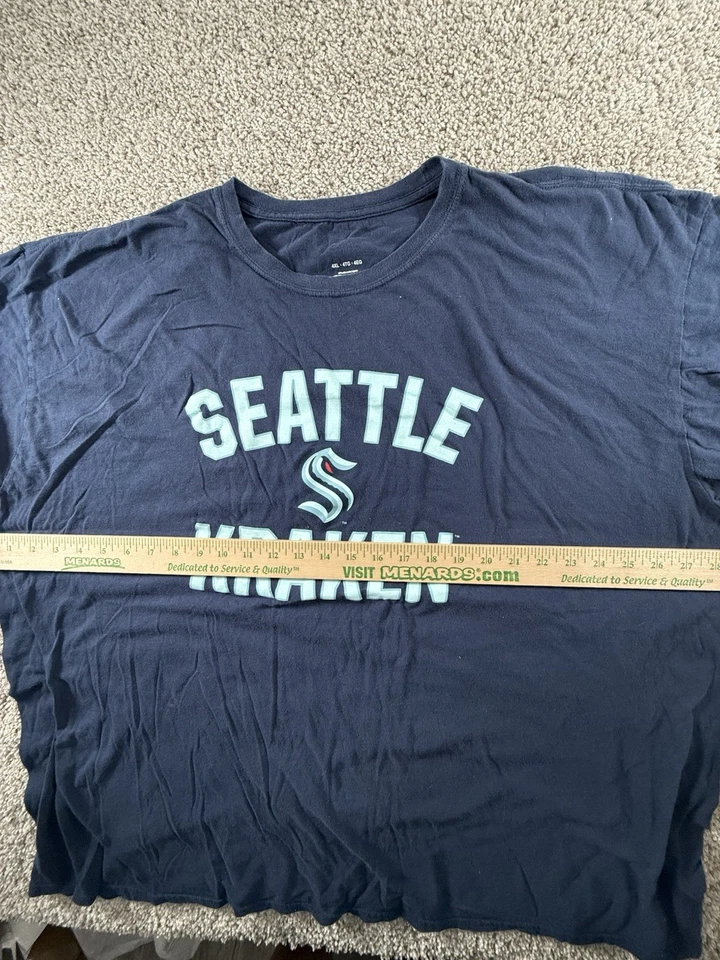 Camisa Seattle Kraken Para Hombre Talla 4XL NHL Hockey Azul Camiseta Foto 4 de 4