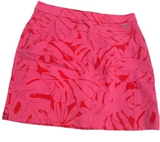 Rafaella Ladies Stretch Skort Size S Pressed Palms Carmine Rose NO TAGS