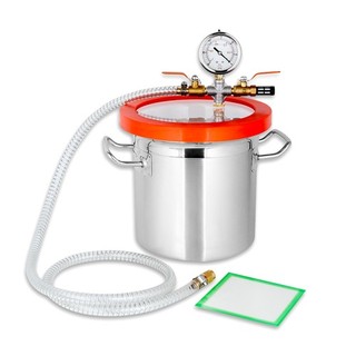 B Ware / 7 6L Vakuumkammer Edelstahl Entgasungskammer Harzfalle Vacuum Chamber 9
