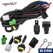 H11 Fog Light Wiring Harness Socket Wire LED Indicator Switch Kit 12V 40A Relay