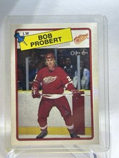 Bob Probert 1988-89 OPC Hockey Rookie Card Detroit Red Wings RC #181