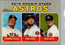 2019 Topps Heritage Framber Valdez, Josh James, Dean Deetz #400 (RC)