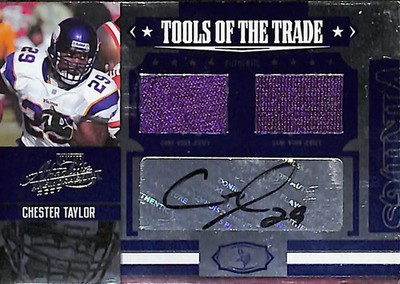 Chester Taylor 2007 Absolute Memorabilia Tools of the Trade Double Auto #/5