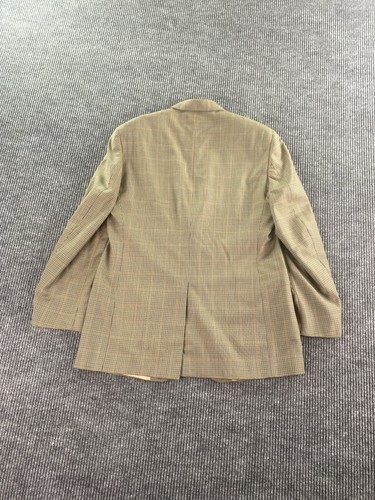 Brooks Brothers Sport Jacket 41 R Taupe Wool Glen Plaid Luxury Designer Premium - Picture 8 of 21