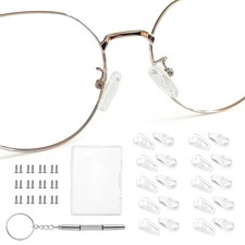 Replacement Rubber Nose Pads Anti Slip Glasses Repair Kit Include Screws