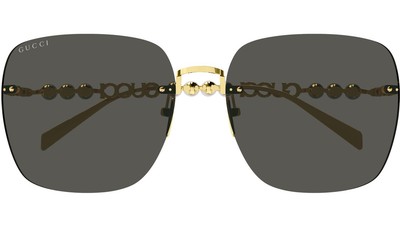 Gucci GG1923SA 001 Sunglasses Gold with Pearl Square Frame, Grey Lenses Gucci GG1923SA Sunglasses | Select Eyewear main image 4