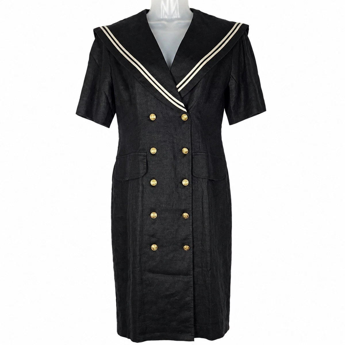 neiman marcus black dress 1960s Norman Hartnell for Wool Beaded cut at the back Robert Rodriguez Dresses | Neiman