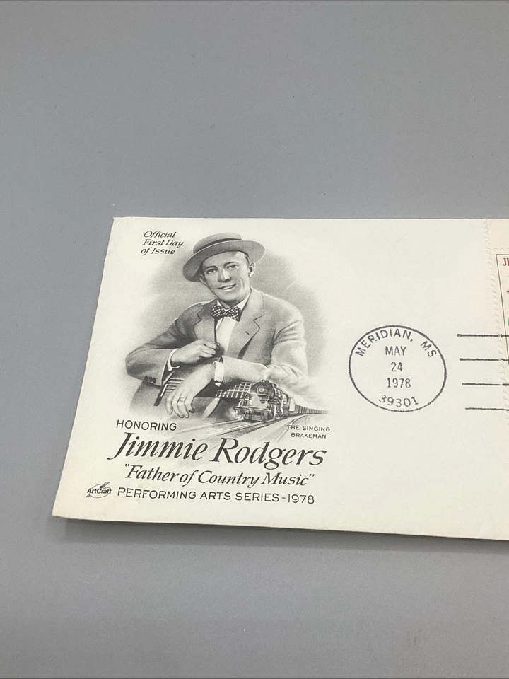 US FDC # 1755 13c Jimmie Rodgers Block+# UL ArtCraft L.Cancel 1978, 9Q187 - Image 2 of 4