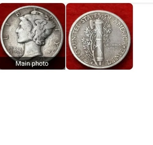 1938 s Silver Mercury Dime #39Bu