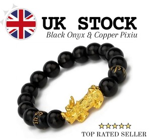 Chakra Powerful Black Onyx Crystal Pixiu Bracelet Attract Wealth Good Luck Ebay