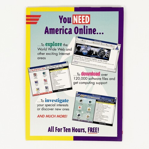 1995 AOL America Online v2.5 Floppy Disk Software Mailer, OVP - Bild 2 von 5
