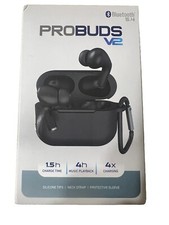 Black ProBuds V2 Auto-Pairing. Built-In Mic Earbuds. Bluetooth.