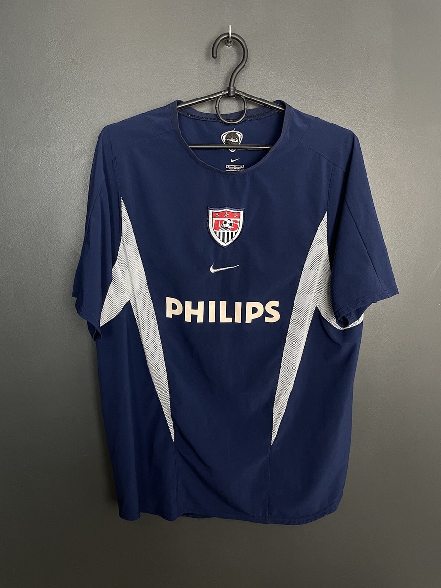 USA NATIONAL TEAM TRAINING FOOTBALL SHIRT NIKE VINTAGE JERSEY SIZE