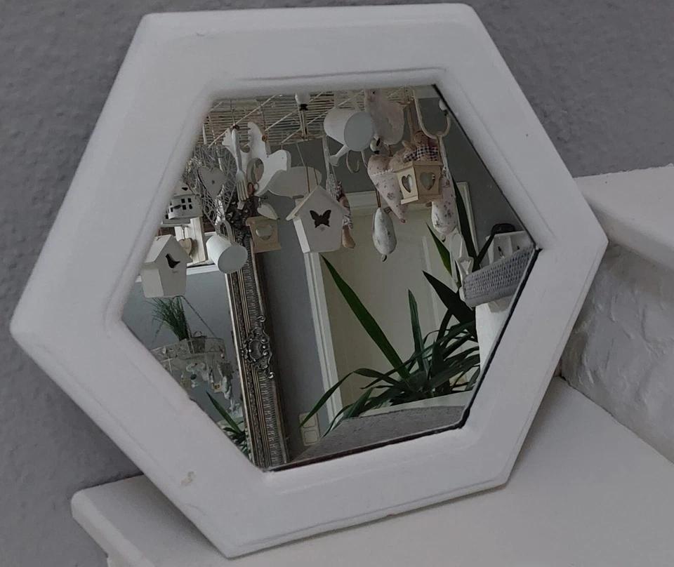 Nostalgie Spiegel Wandspiegel Massiv Hartholz 40x45x2,5cm Shabby Vintage NEU r.5 - Bild 3 von 3