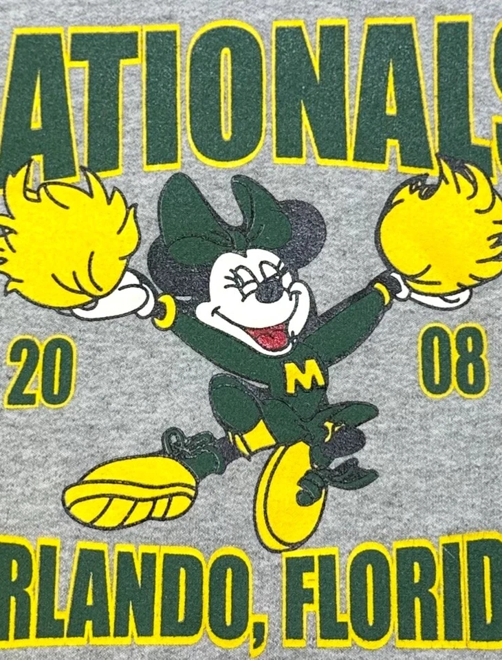 Sudadera Vintage Minnie Mouse Cheerleader Talla Mediana Y2K Orlando Florida Foto 3 de 4