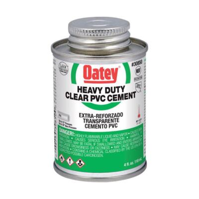 #ad Oatey Heavy Duty Clear Cement For PVC 4 oz $16.69