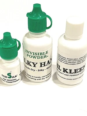 CUE SILK SIL KLEEN SILKY HANDS ALL 3 COMBO PACK BRAND NEW FREE SHIPPING WOW!