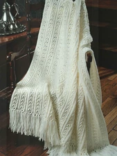 IVORY ELEGANCE AFGHAN HOME DECOR CROCHET PATTERN INSTRUCTIONS