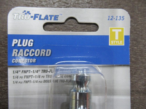 TRU-FLATE 12-135 PLUG CONECTOR T- STYLE 1-4" FNPT - Picture 2 of 9