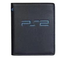 NEW RETRO VINTAGE SONY PLAYSTATION 2 PS BI-FOLD WALLET BIFOLD BLACK PS2