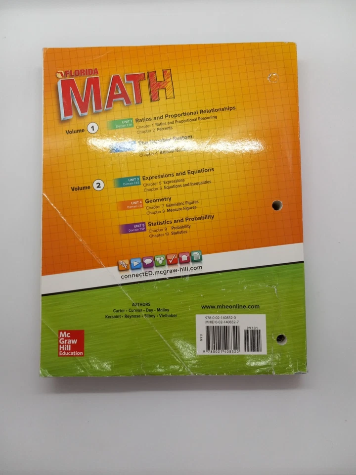 7TH GRADE, FLORIDA MATH STANDARDS EDITION, COURSE 2, VOLUME 2 - Image 2 of 2