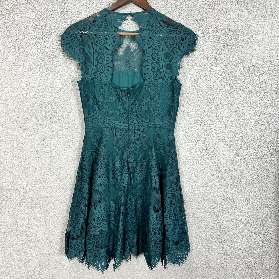 BB Dakota Rhianna открытый назад кружева Fit & Flare коктейльное платье зеленый женщин размер 2 - Изображение 3 из 4