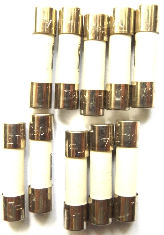 LITTELFUSE OR CONQUER Fuse 10a 20mm HBC Antisurge/ Time delay T10A H 250v Ceramic x10pcs