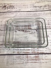 2 Pyrex Glass Dishes 2 Pc Set 7210 3 cup 7211 6 cup no covers