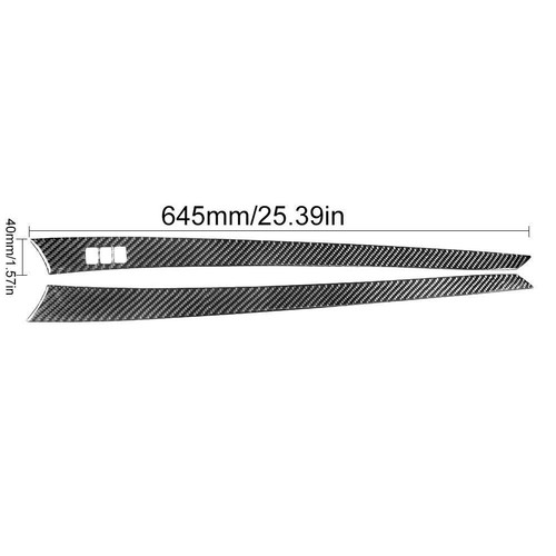 2pcs For INFINITI G37 2010-13 Carbon Fiber Front Door Stripe Interior Sticker - Foto 3 di 8