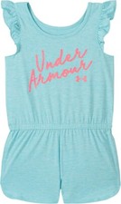 NEW Under Armour Toddler Girls SZ 6X AQUA PINK Romper NEW BRIGHT SKY