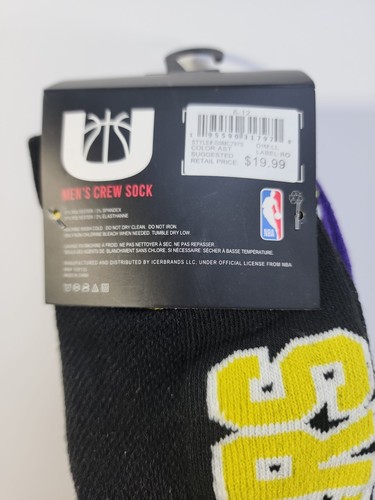 Los Angeles LA LAKERS Crew Socks 3-PACK NBA Licensed Apparel SIZE 6-12 NEW NWT - Picture 5 of 5