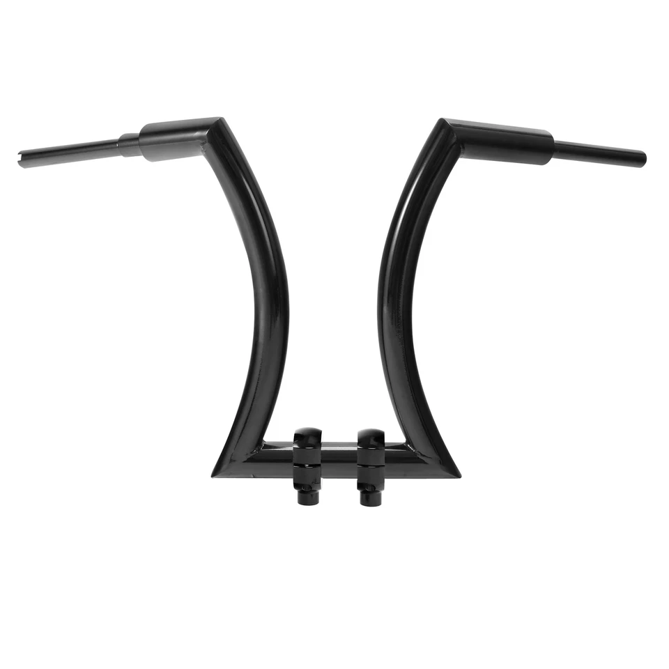 Manillar de barra de suspensión negro de 20" con elevadores apto para Harley Sportster XL Foto 3 de 4