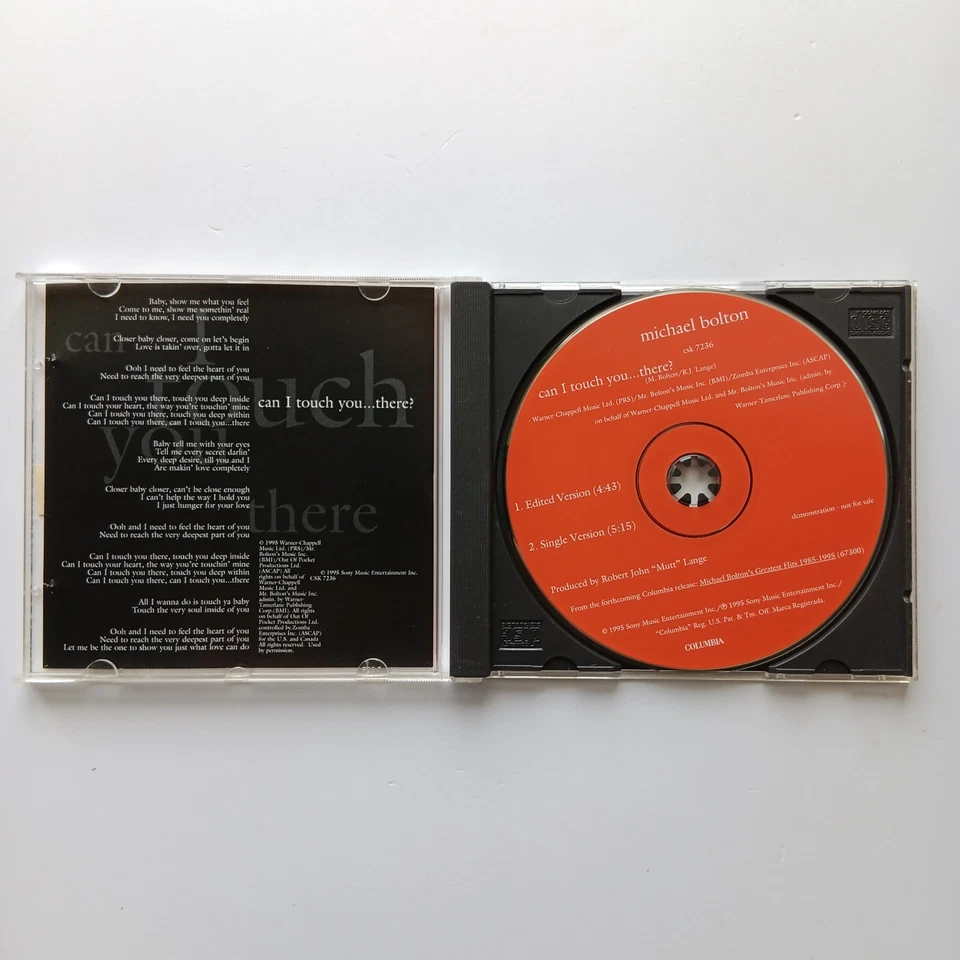 Michael Bolton, Can I touch you there? PROMO Single CD 1995 csk 7236 Columbia - Bild 3 von 3