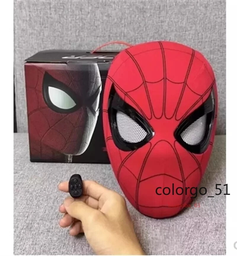 Casco Spiderman 1:1 Usable Máscara Eléctrica Control Remoto Ojos Juegos con disfraces Accesorios Foto 4 de 4