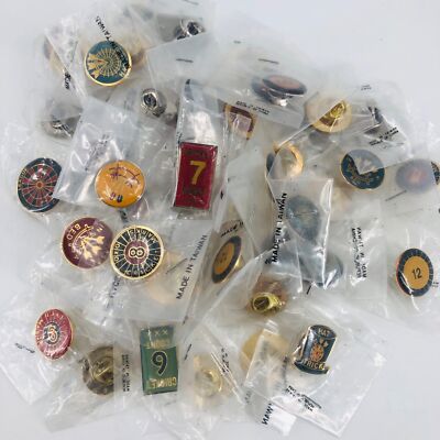 Vtg Cricket Darts League Enamel Award Pin Lot of 50 - Hat Trick Captain 301