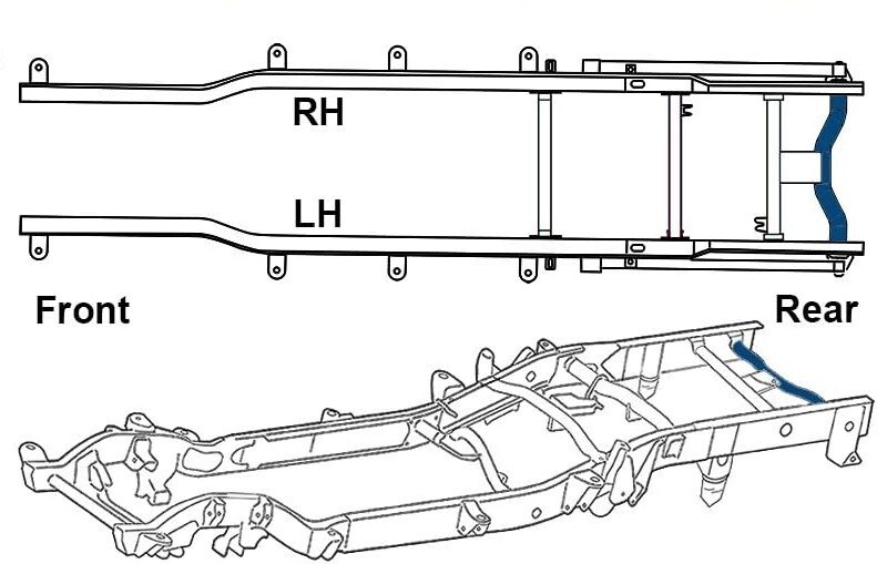 Rear Spare Tire Crossmember For Chevy Silverado GMC Sierra 2500HD – Frame Part