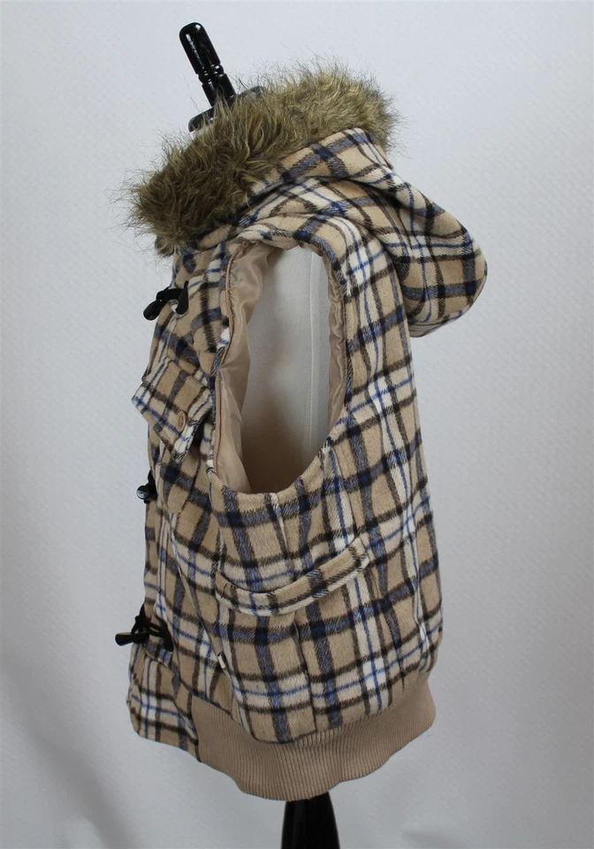 Nuevo con etiquetas Chaleco con Capucha UnionBay Niña Talla XL Tostado Mezcla de Lana a Cuadros Precio de venta sugerido por el fabricante 84 USD Foto 4 de 4