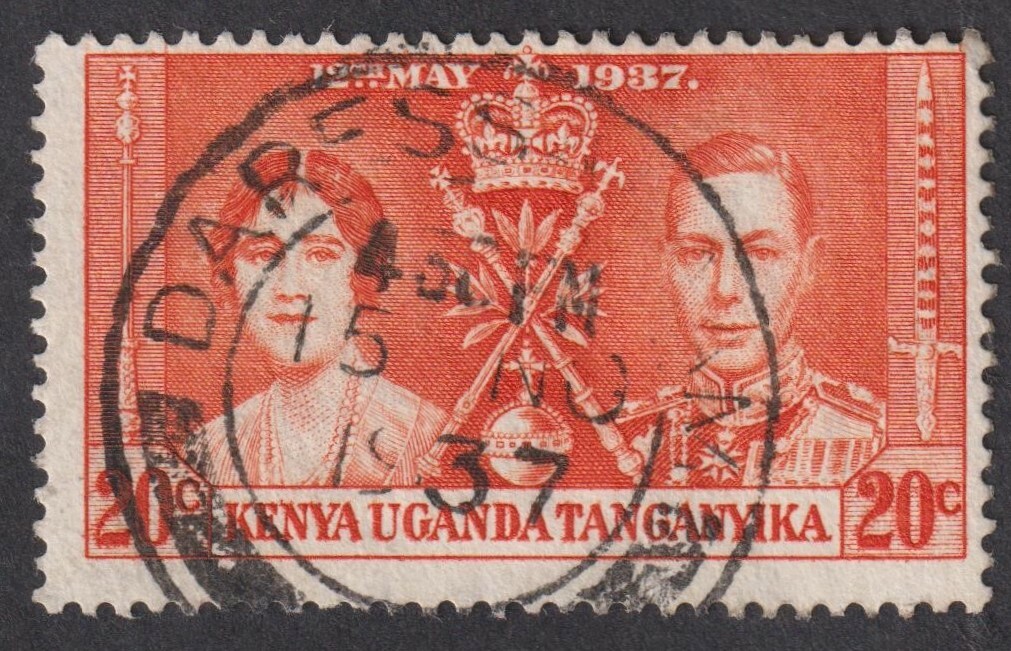 KUT 1937 20c Good Used with ' DAR ES SALAAM ' cds (P219). eBay