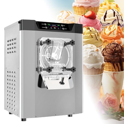 Wixkix Commercial Gelato Hard Ice Cream Machine 24L/H for Coffee Shop Snack Bar