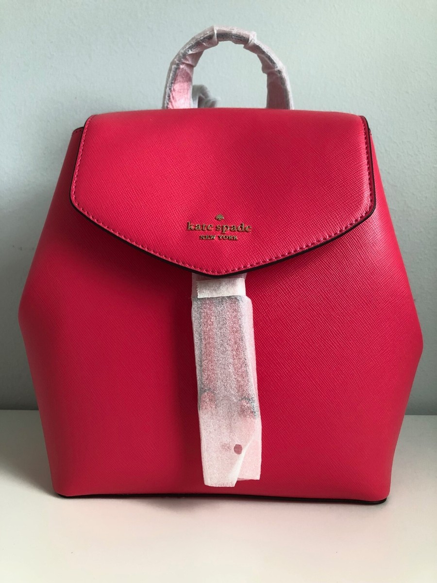 NWT KATE SPADE Lizzie Medium Flap Saffiano Leather Backpack  display picture 3