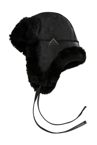 Mens B3 Black Fur Hat RAF Aviator 