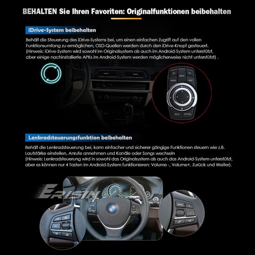 8-Kern 10.25" CarPlay Android 14 Autoradio GPS Navi BMW 5er F10/F11 CIC IPS DAB+ - Bild 18 von 24