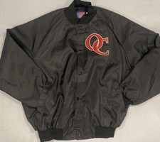 ASW Jackets Men Bomber Jacket L Black Made in USA Embroidered OC Retro Outdoor